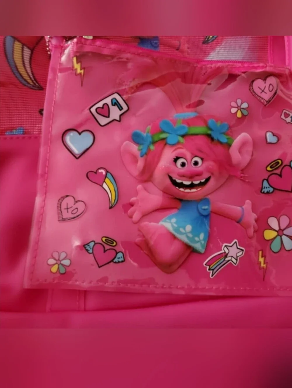 Trolls 4 Pc Set.. Backpack and Tote Bag Set - 4 Total Pieces